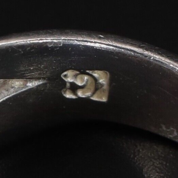 Sterling Silver Pink Cats Eye Ball Sphere Statement Ring Size 6 - Picture 5 of 5